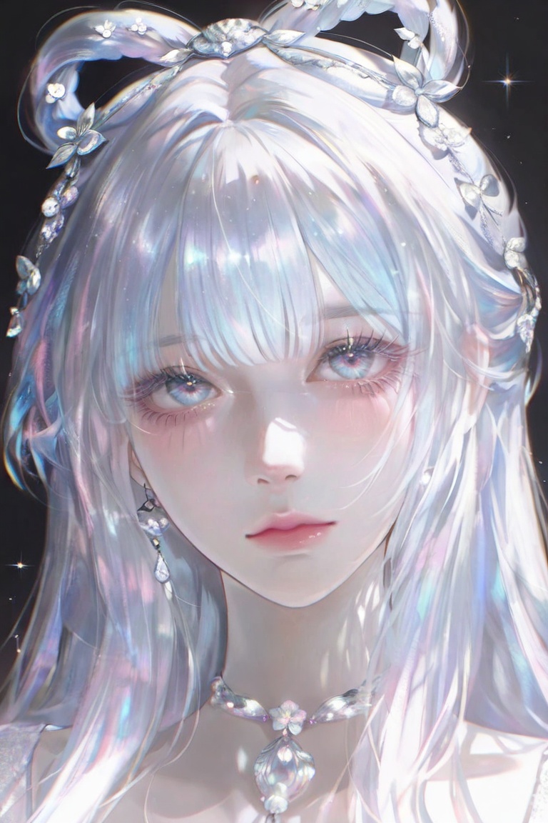1girl,  solo,  long straight light blue hair on Tensor.Art