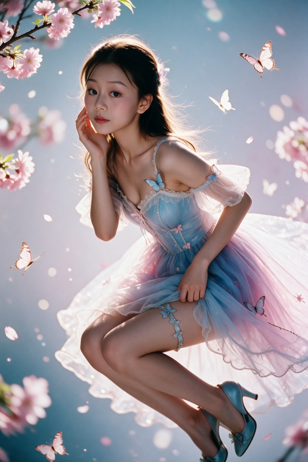 photorealistic fashion editorial photoshoot,  real ***** east asian woman,  magazine spread on Tensor.Art