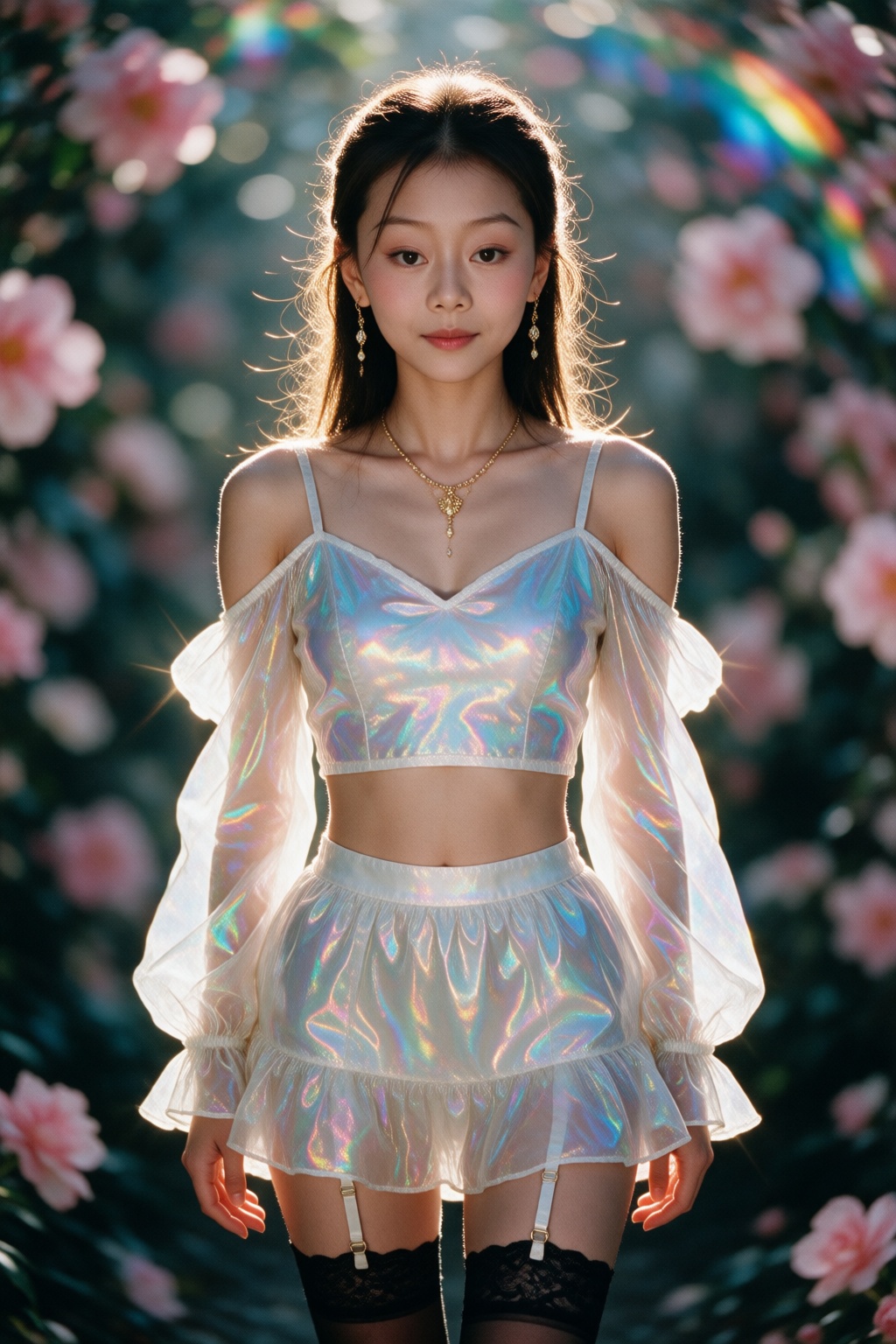 photorealistic fashion editorial photoshoot,  real ***** east asian woman,  magazine spread on Tensor.Art