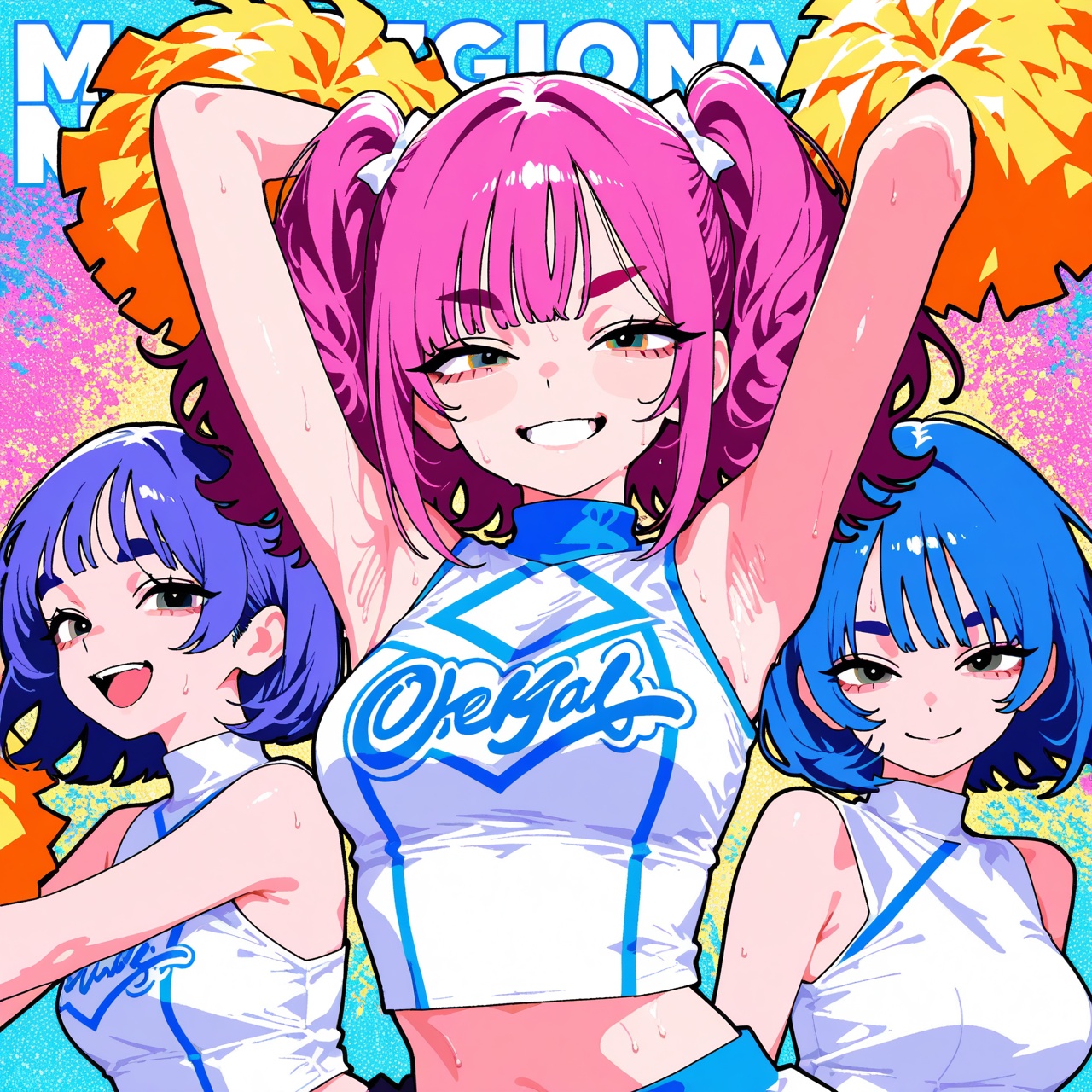 minchi_style,  3girls,  simple drawing on Tensor.Art