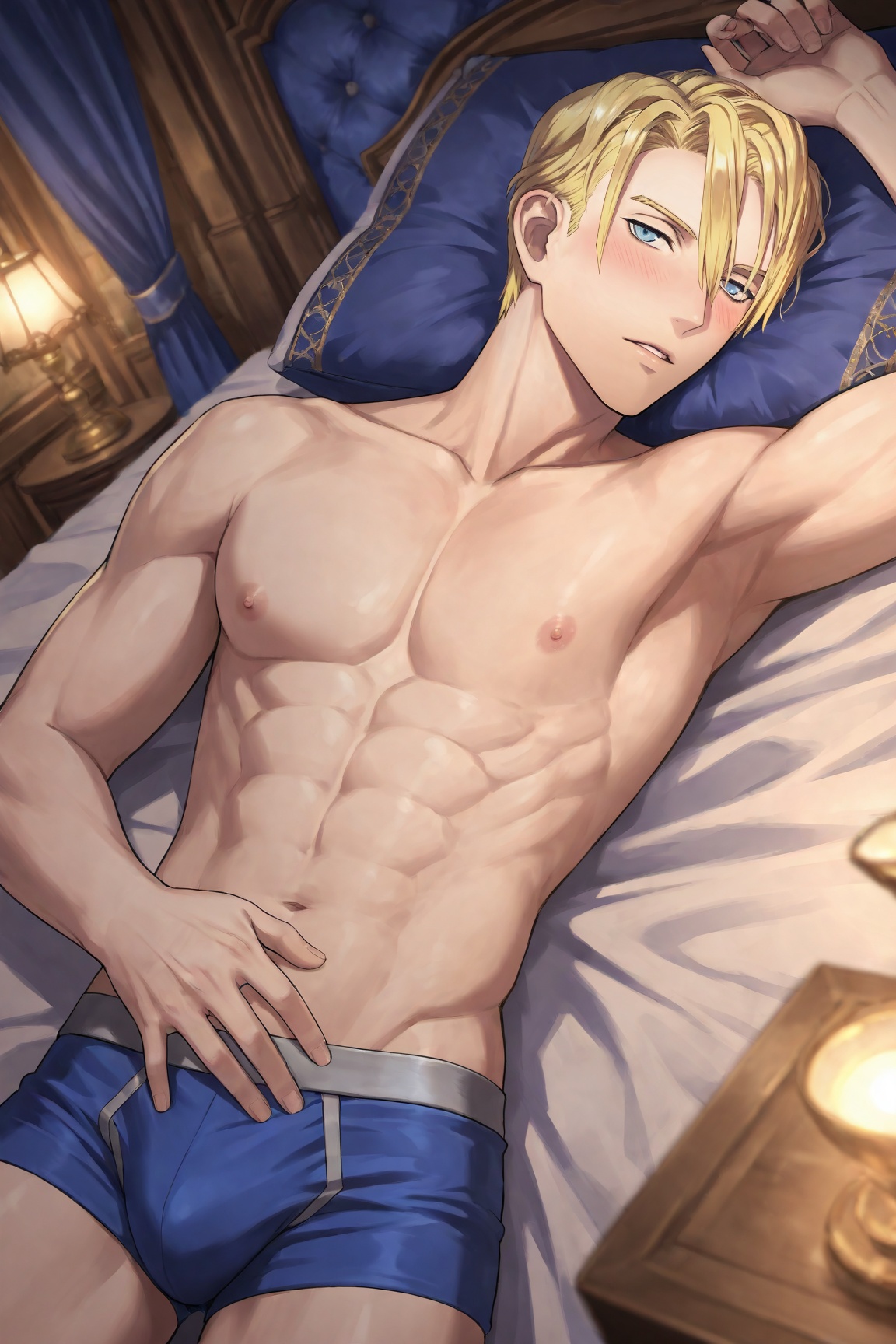 1boy,  dimitri alexandre blaiddyd,  blonde hair on Tensor.Art