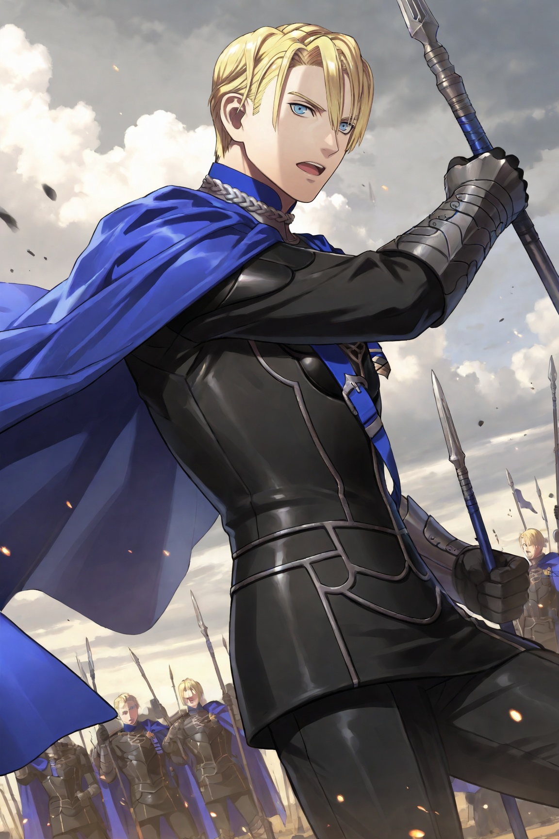 1boy,  dimitri alexandre blaiddyd,  blonde hair on Tensor.Art