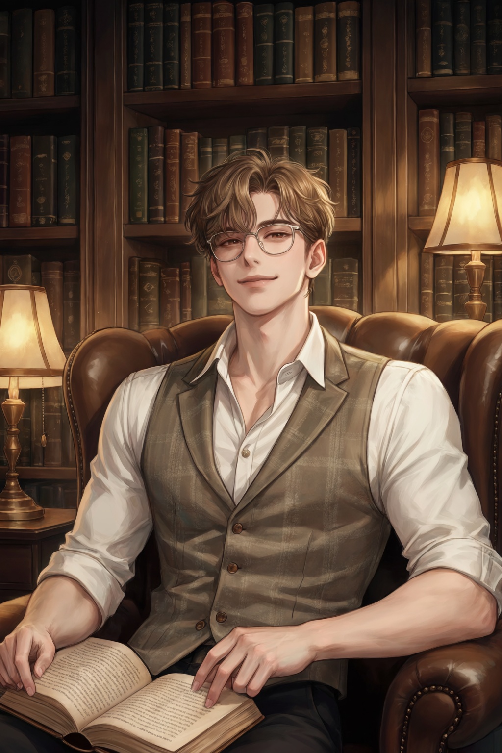 highres,  absurdres,  @Haromi1224 A young man with messy on Tensor.Art