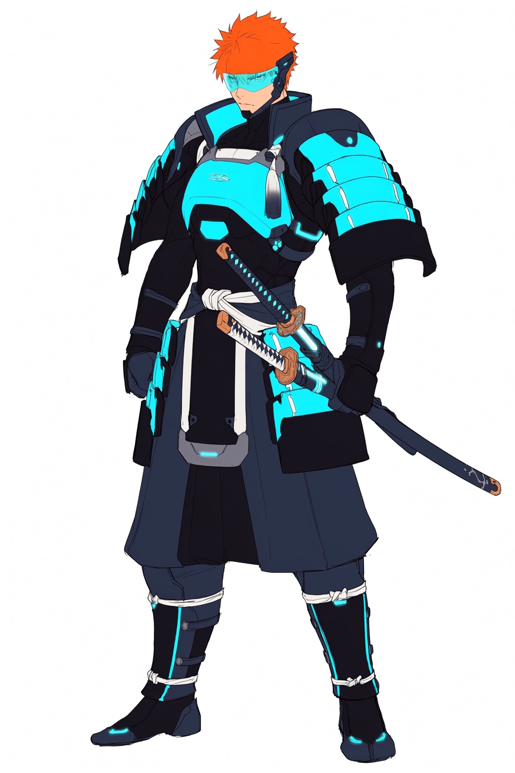 highres,  absurdres,  @dd_(vktr4837) A tall man with bright orange on Tensor.Art