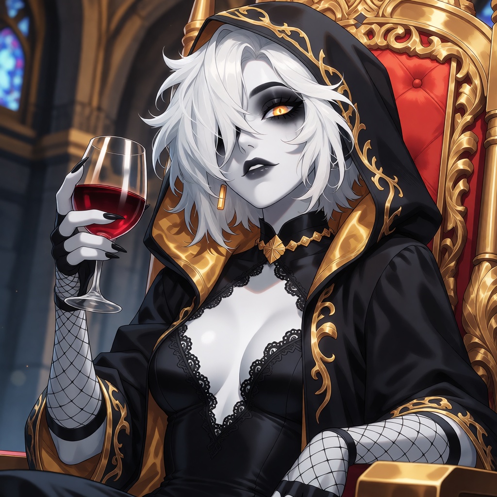 1girl,  solo,  white hair on Tensor.Art