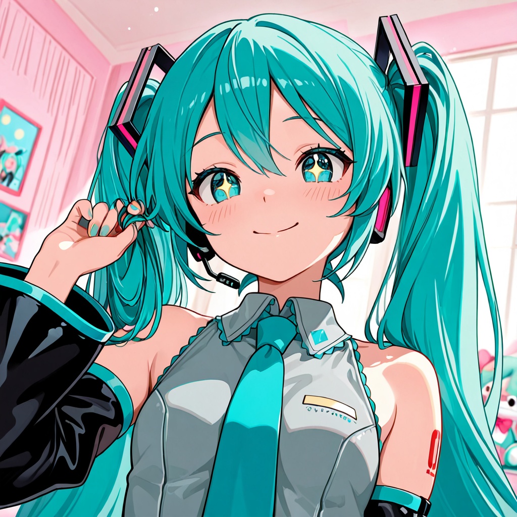 Hatsune Miku,  pure anime style,  close-up bust portrait on Tensor.Art