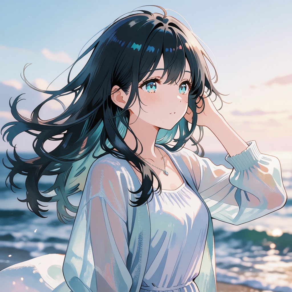 beautiful anime girl,  solo,  upper body portrait on Tensor.Art