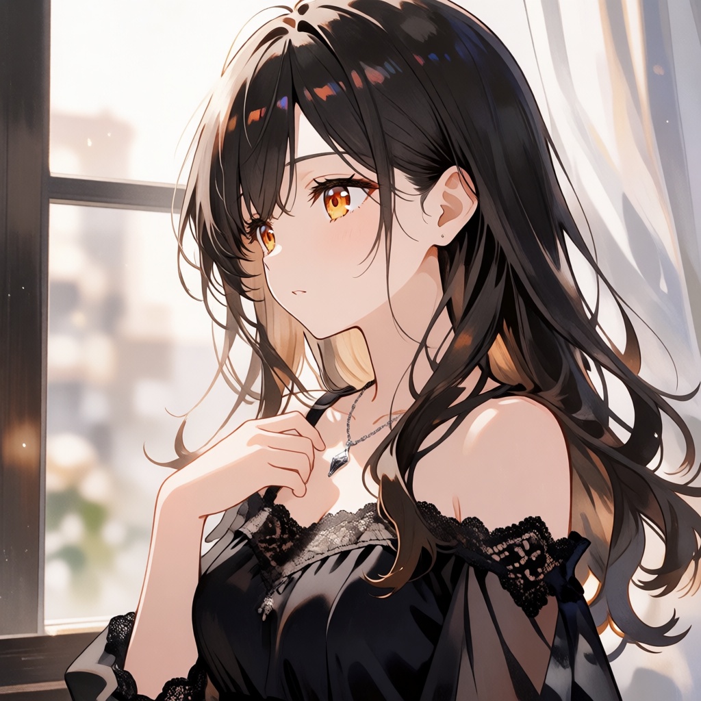 beautiful anime girl,  solo,  upper body portrait on Tensor.Art