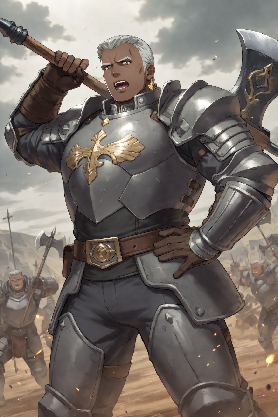 1boy,  Dedue_FE3H,  dark skin on Tensor.Art