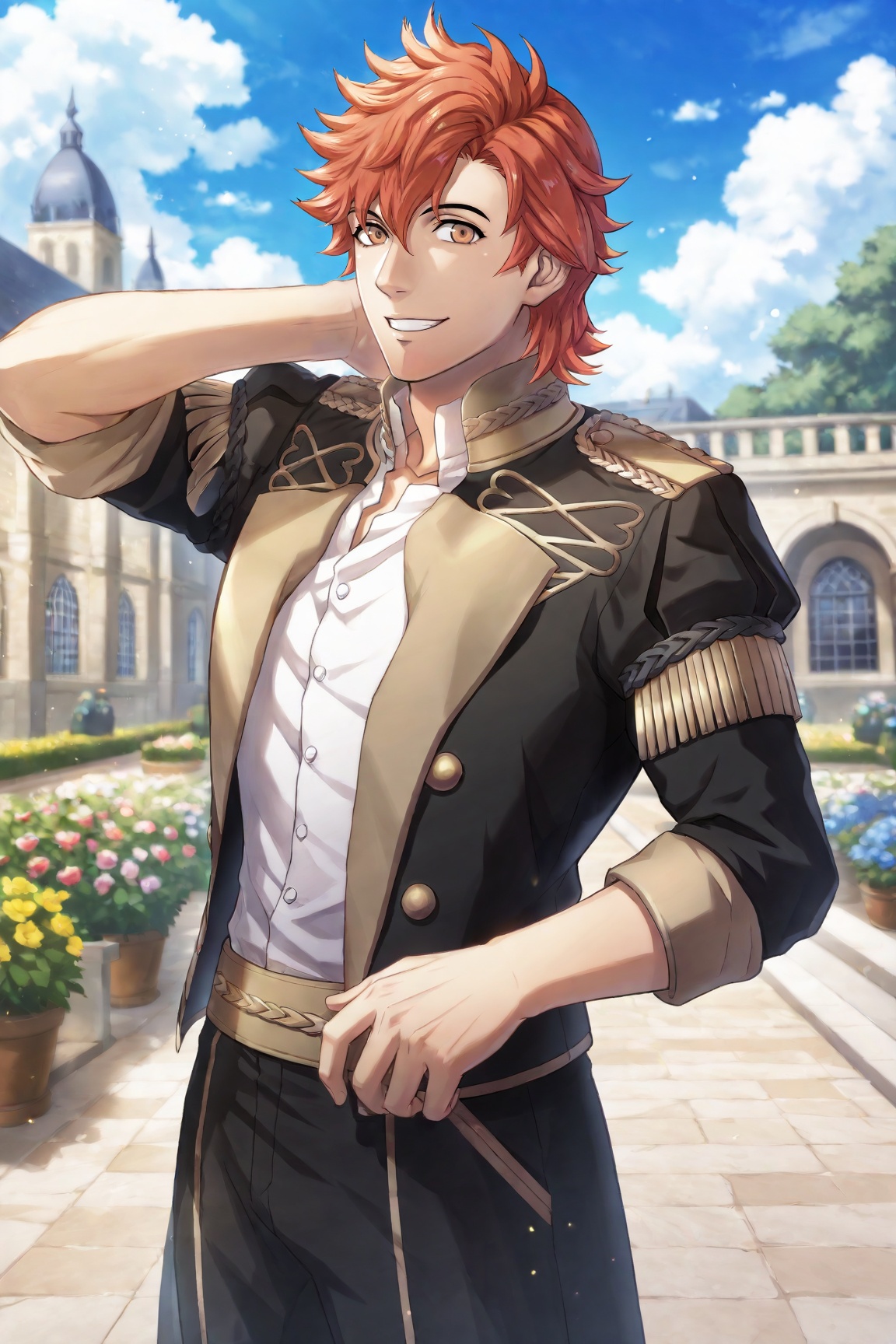 1boy,  Sylvain Jose Gautier,  red hair on Tensor.Art