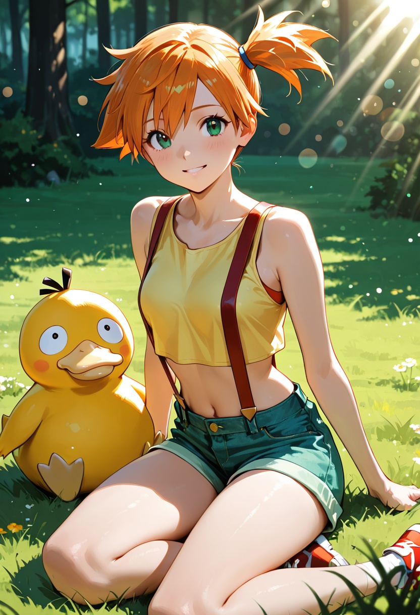 1girl,  misty (pokemon),  orange hair on Tensor.Art