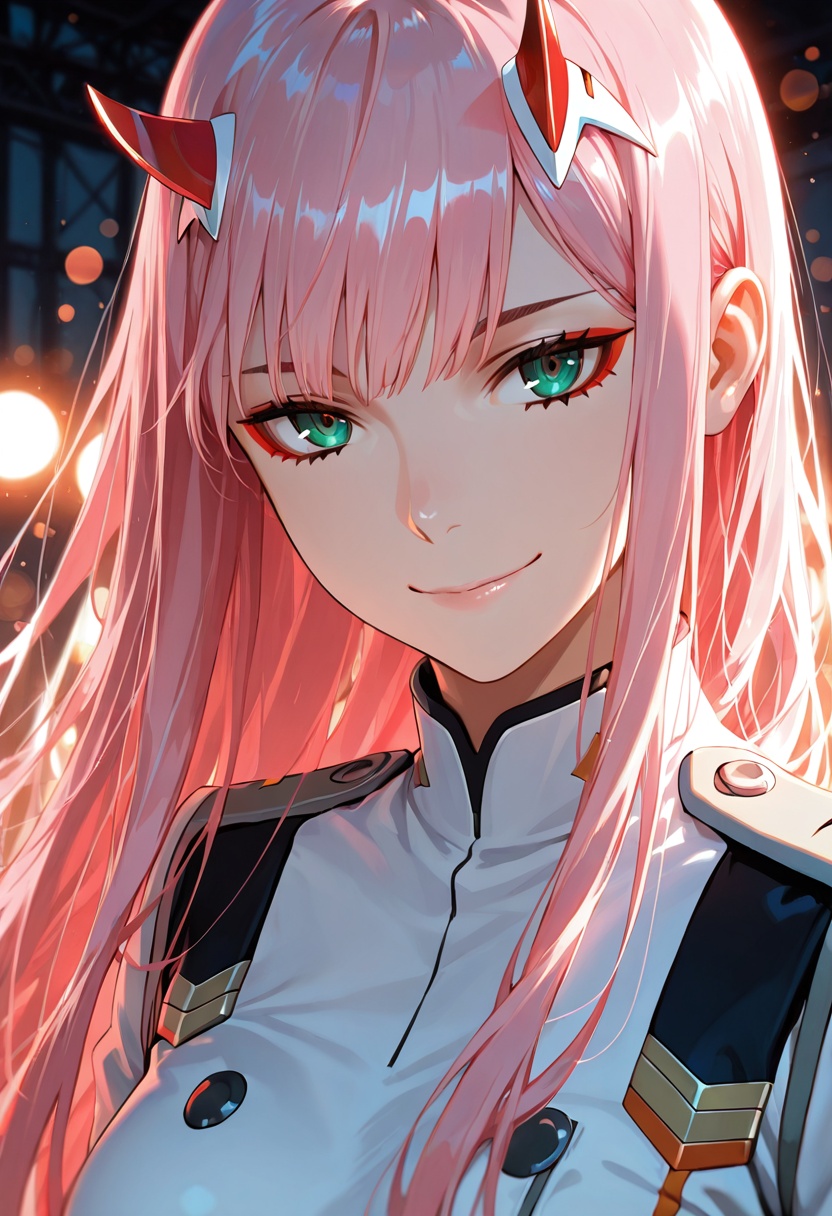 1girl,  zero two (darling in the franxx),  pink hair on Tensor.Art