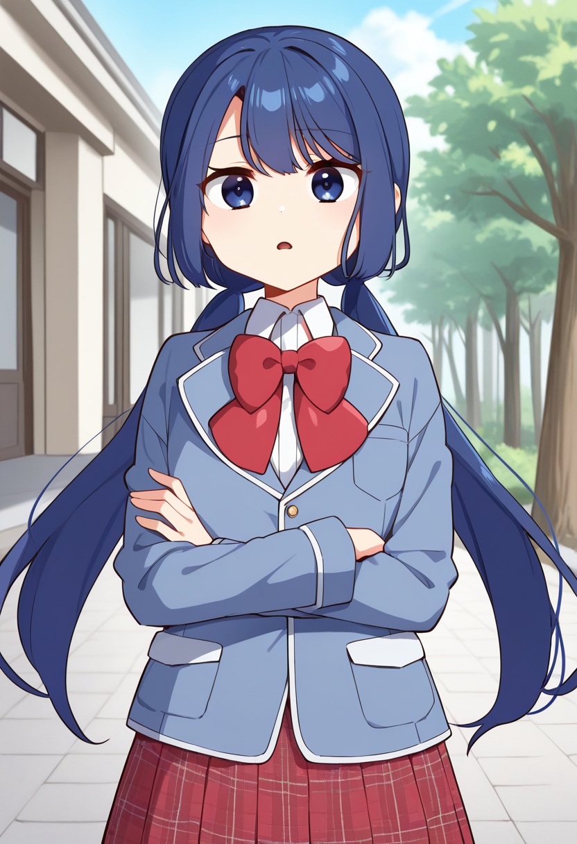 hamasakishino,  dark blue hair,  very long hair on Tensor.Art