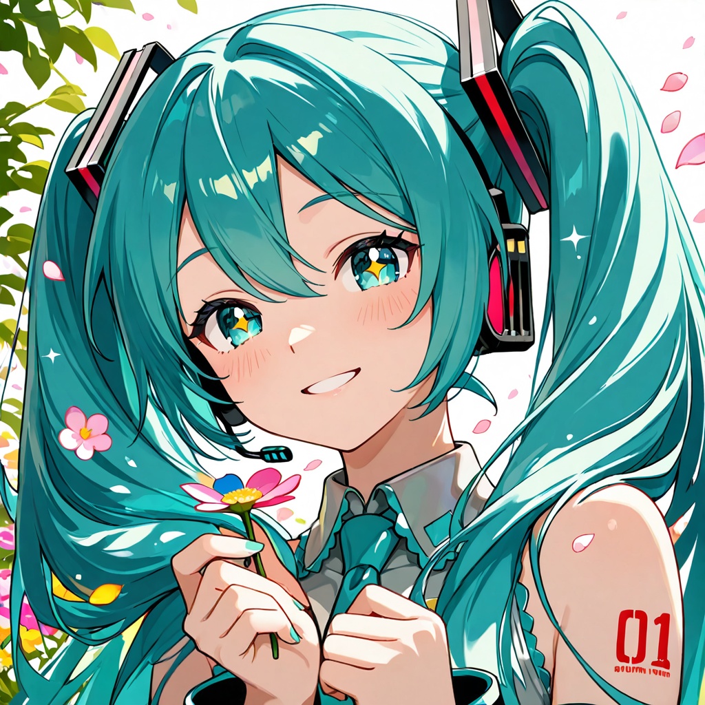 Hatsune Miku,  pure anime style,  extreme close-up bust portrait on Tensor.Art