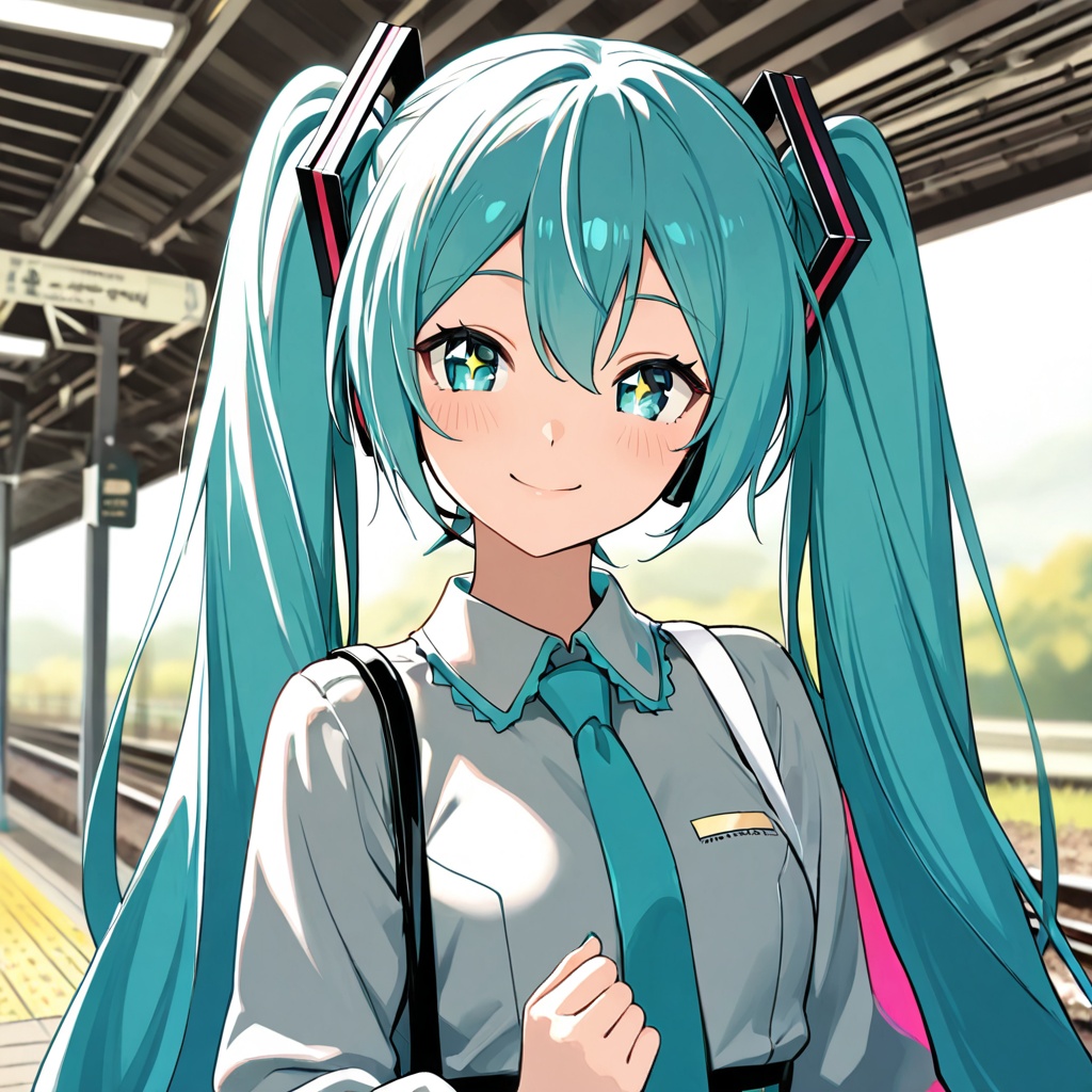 Hatsune Miku,  pure anime style,  extreme close-up bust portrait on Tensor.Art