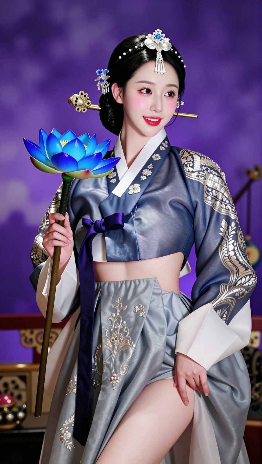 Korean Woman Image Real Photo: 2.0,  Height 185cm,  Hourglass figure with round and voluptuous I-cup breasts on Tensor.Art