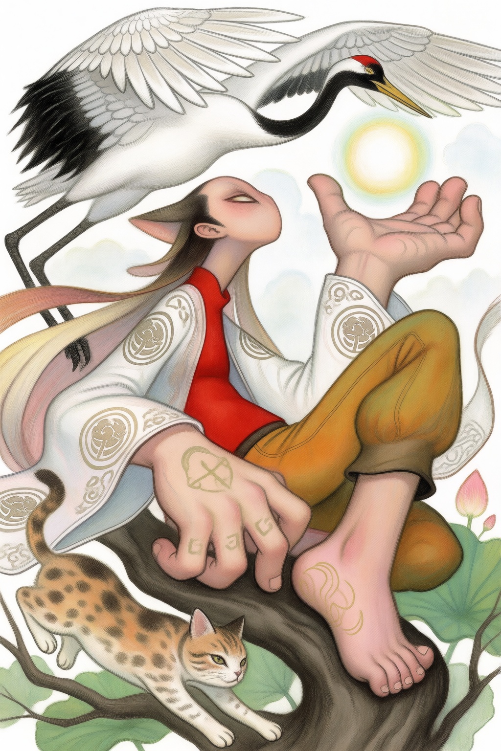 glyveesart,  in a dynamic,  low-angle perspective looking upward on Tensor.Art