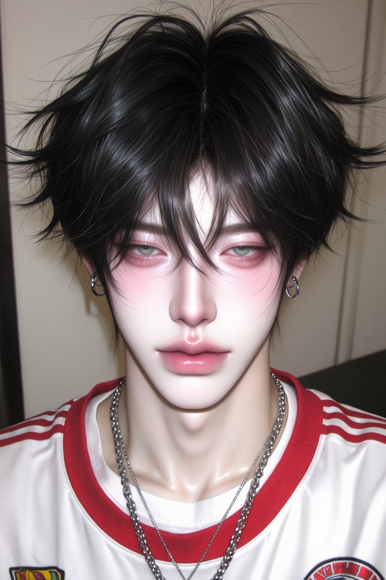 Character: androgynous young man,  youthful appearance,  pale skin on Tensor.Art