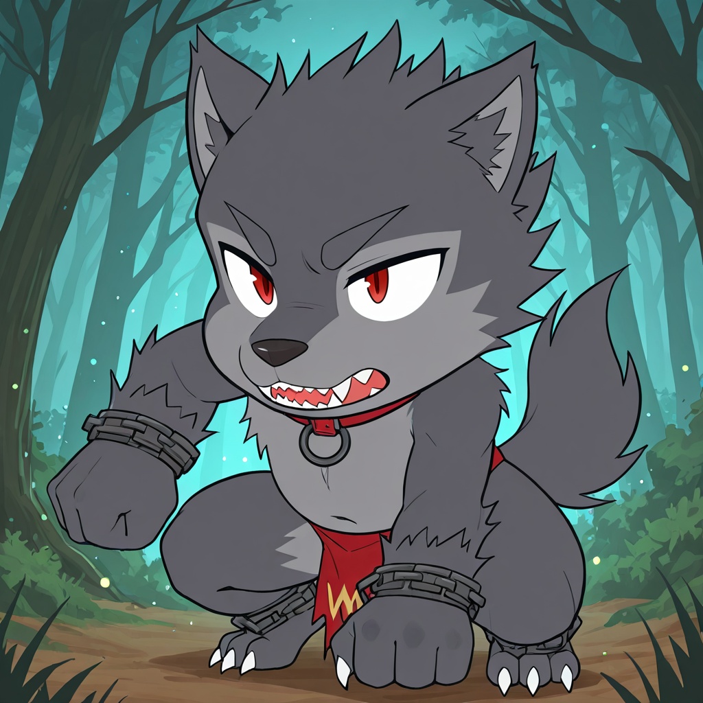Chibi,  solo,  werewolf on Tensor.Art