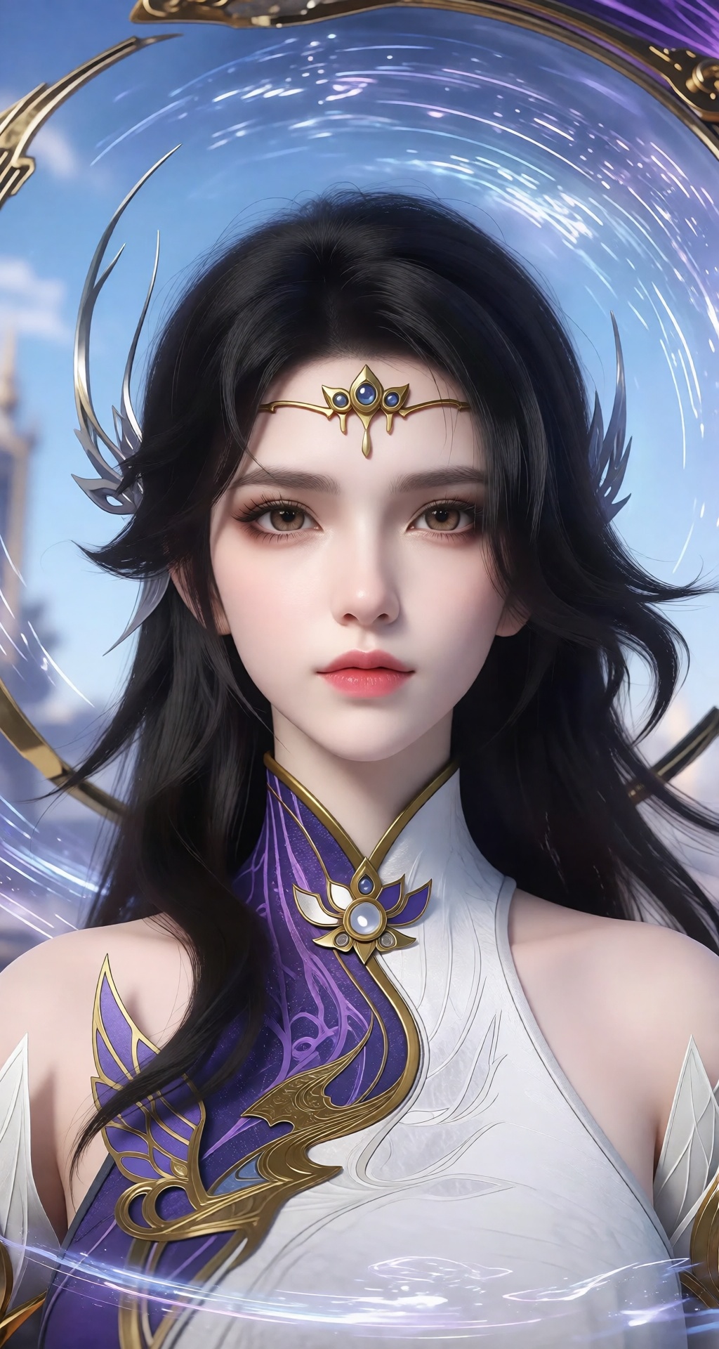 这是一幅高度详细的数字插图,  描绘了一个幻想角色,  可能是女性战士或女巫。中央人物是一位年轻的女子 by 让AI更感性 on Tensor.Art