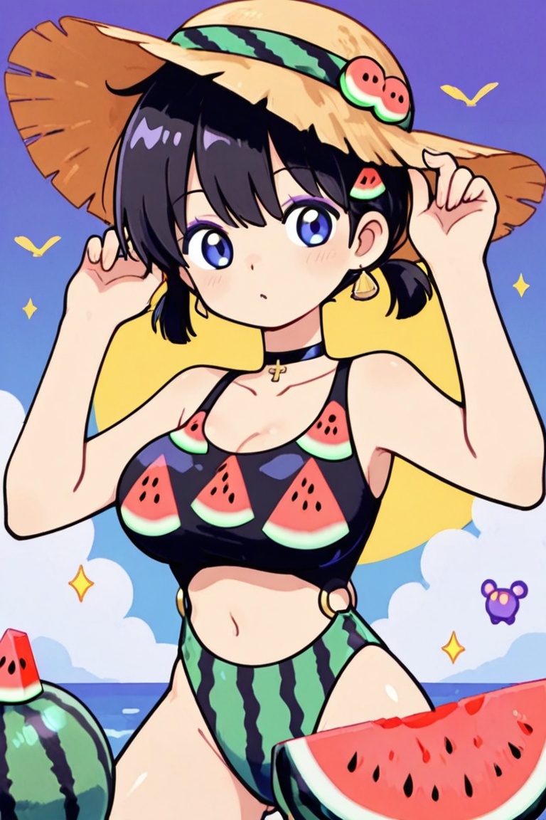 Ring bikini,  connected bikini,  Side ring bikini on Tensor.Art
