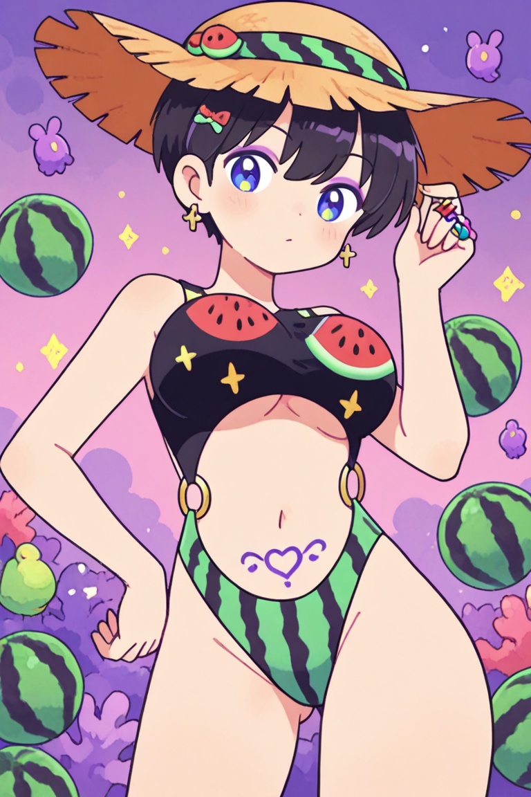 Ring bikini,  connected bikini on Tensor.Art