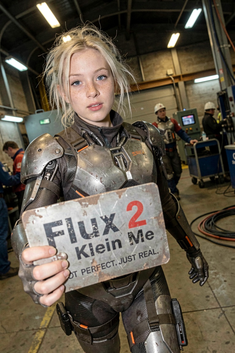 Photorealistic candid wide-angle photograph of a striking young Scandinavian woman with pale freckled skin,  icy blue-grey...