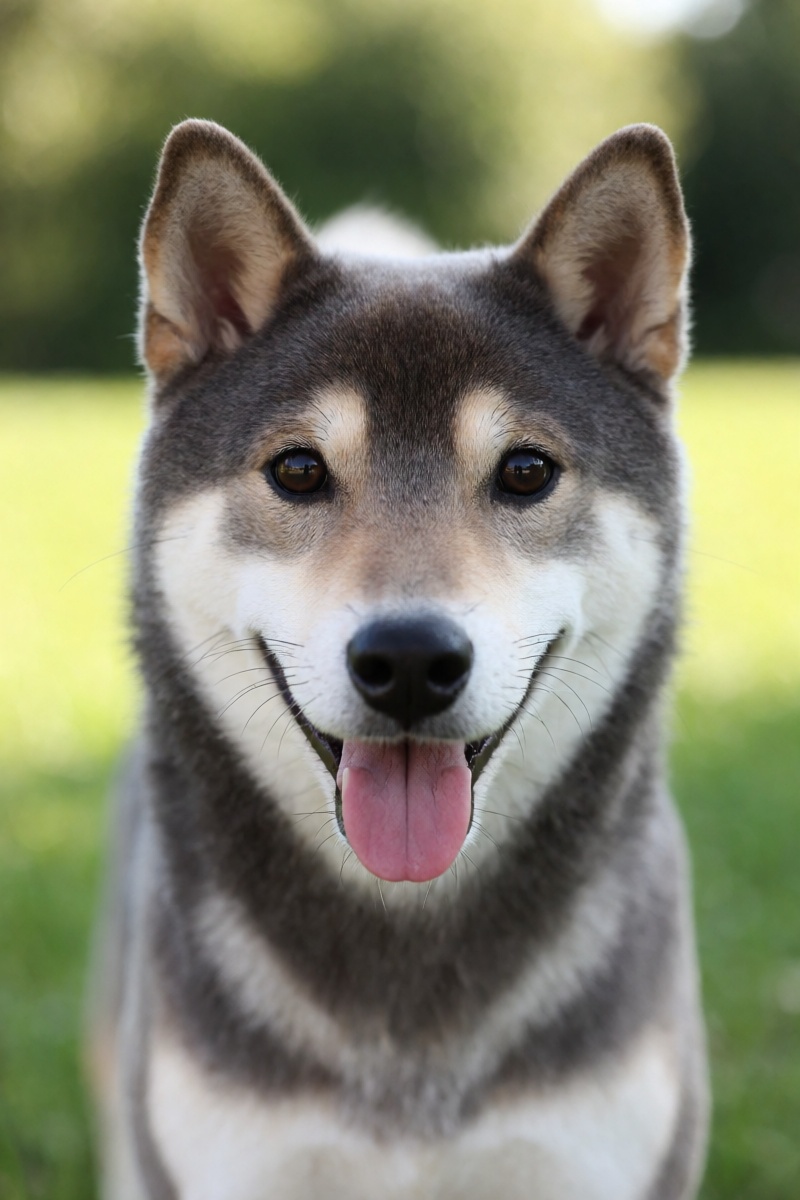 outdoor,  front view,  Shiba Inu with grey ears on Tensor.Art
