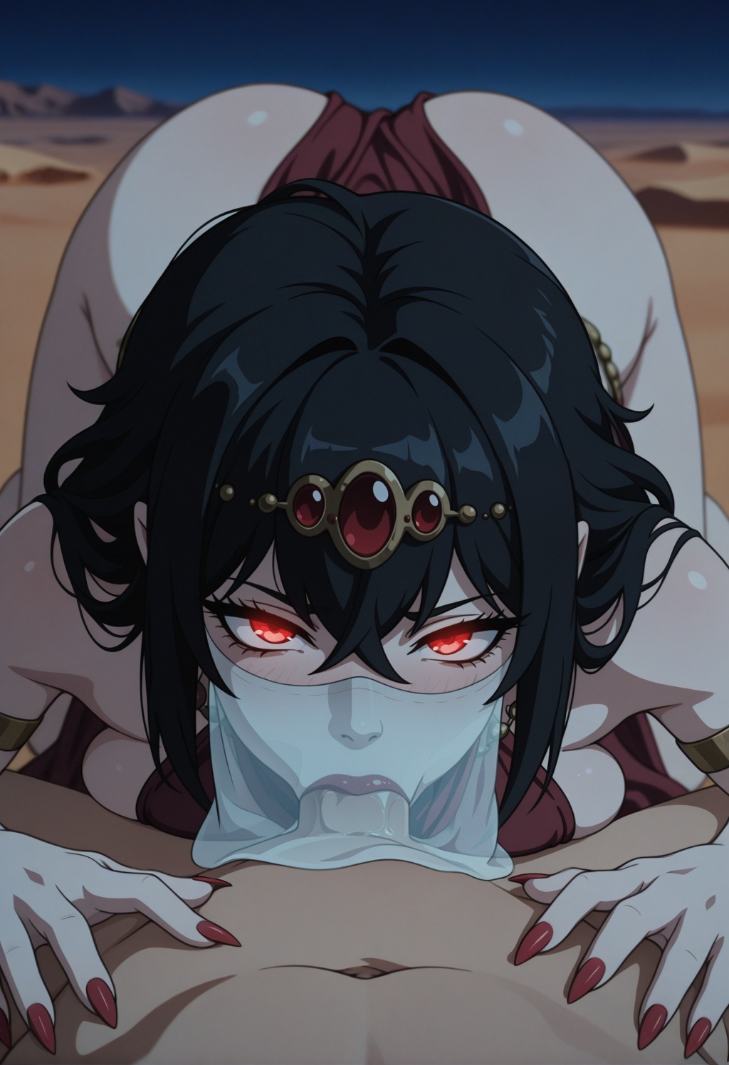 succubusmt,  1girl,  black hair on Tensor.Art