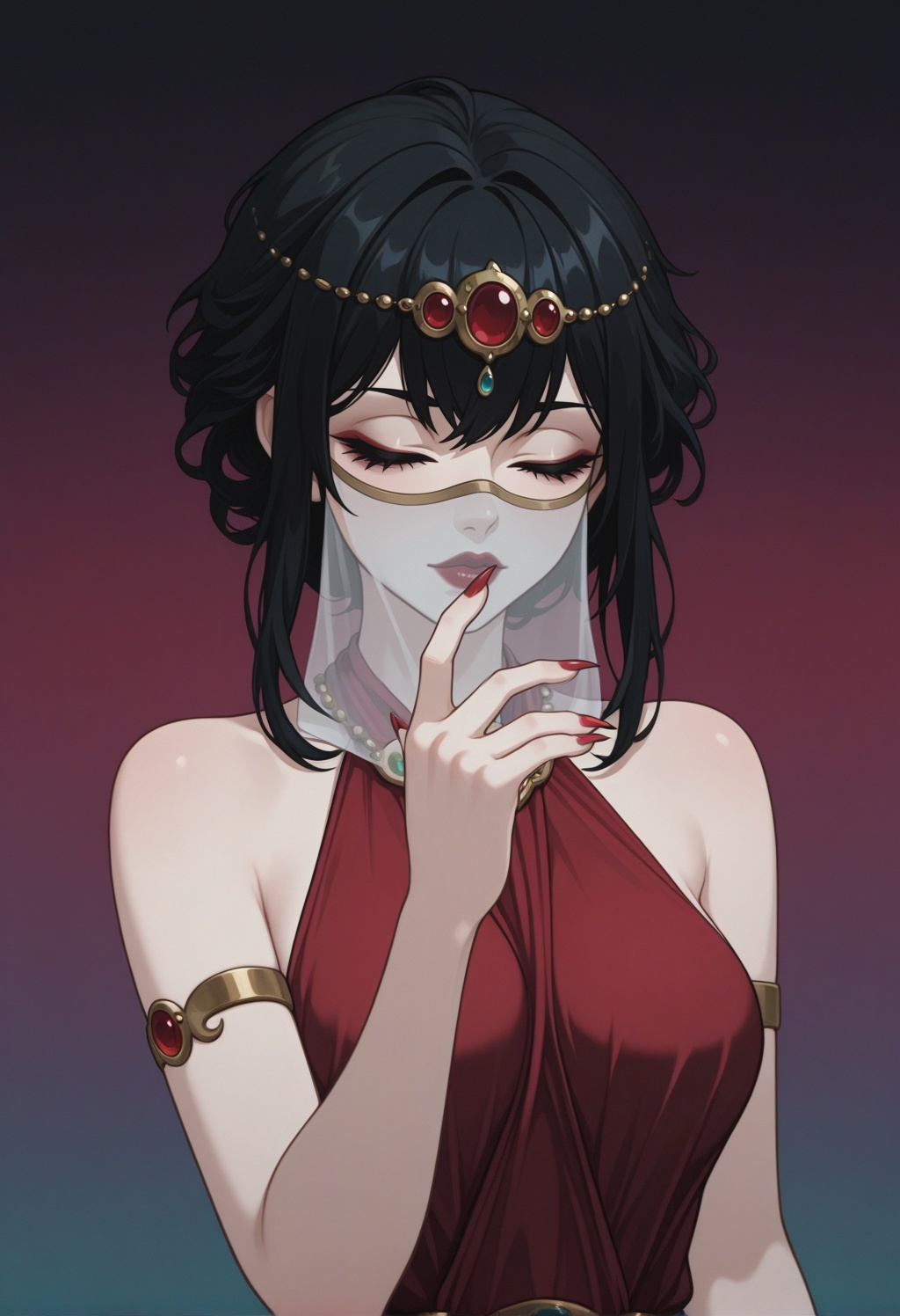 succubusmt,  1girl,  black hair on Tensor.Art