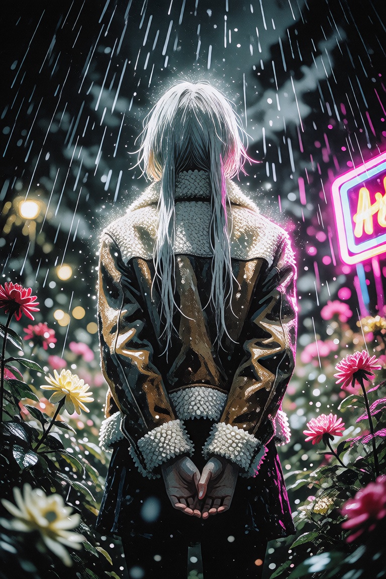 young woman,  hands behind back,  black sclera on Tensor.Art