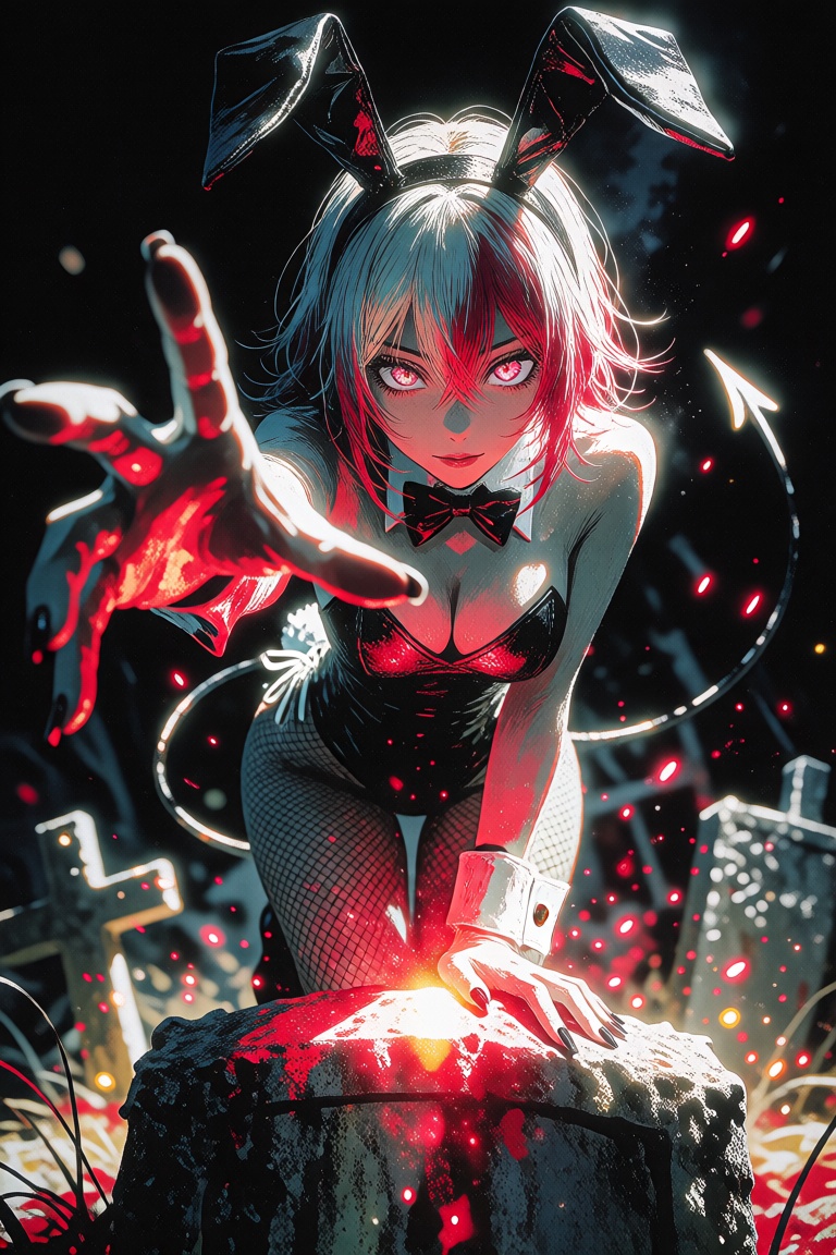 succubus,  reaching out,  gradient eyes on Tensor.Art