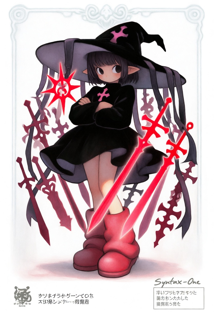 gothkitschart,  In a centered,  eye-level composition on Tensor.Art