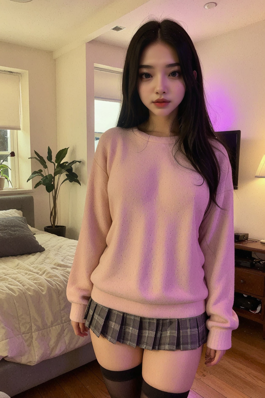 1 girl,  long hair,  black hair on Tensor.Art