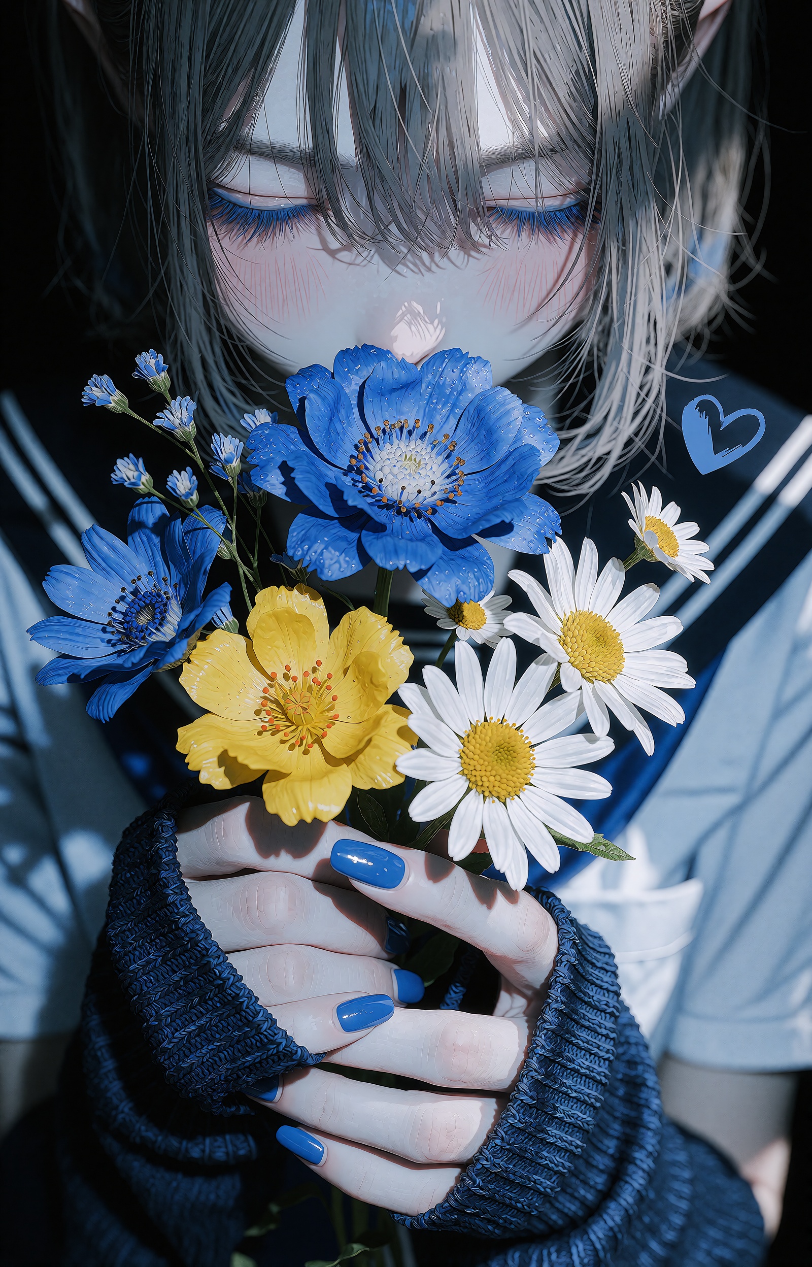 1boy,  flower,  bouquet on Tensor.Art