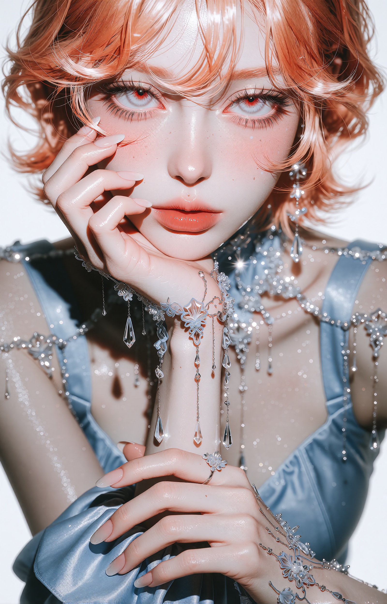 semi-realistic illustration,  luxury fashion photography,  cinematic beauty portrait on Tensor.Art