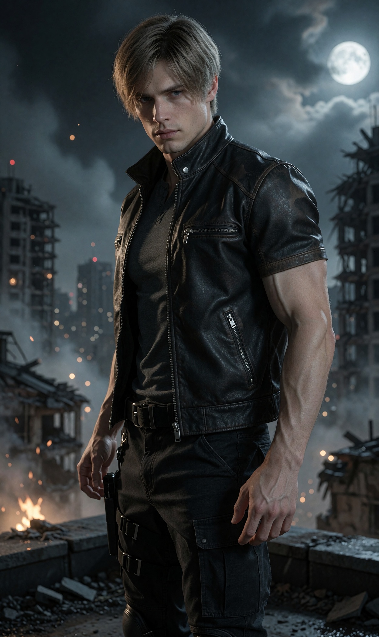 (*****,  muscular body,  looking at the viewer) on Tensor.Art