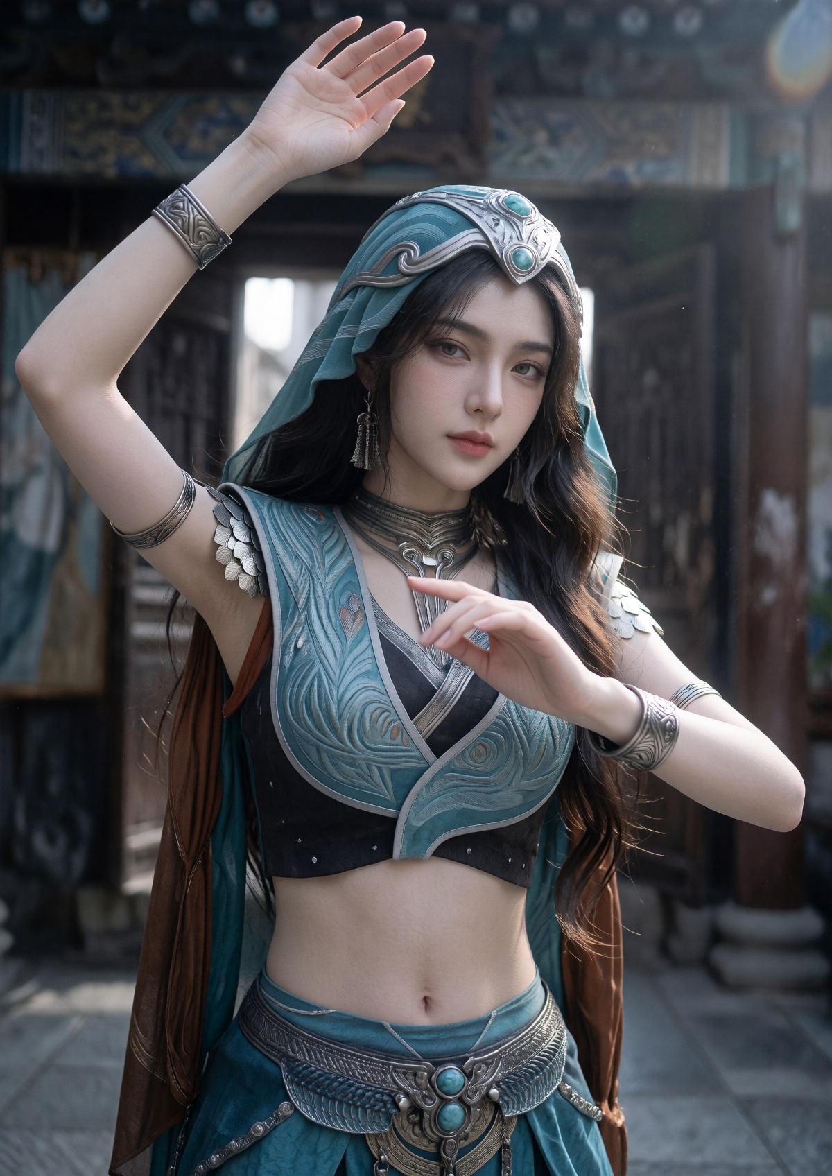 Subject: A Princess with fair skin,  soft facial features,  and a calm expression wears long on Tensor.Art