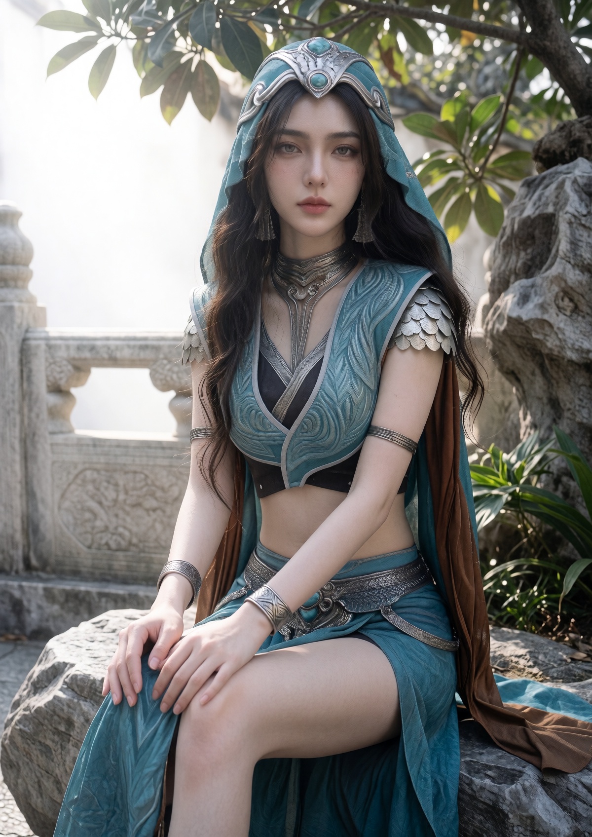 Subject: A Princess with fair skin,  soft facial features,  and a calm expression wears long on Tensor.Art