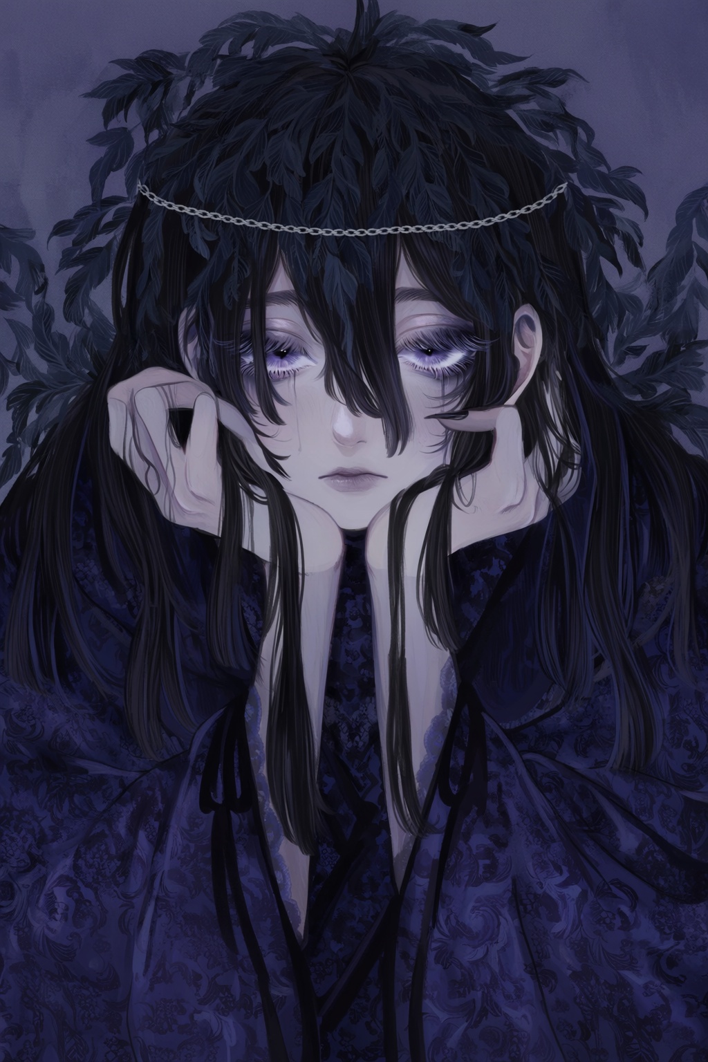 highres,  absurdres,  @surume_(surumemodoki) A somber figure with dark on Tensor.Art