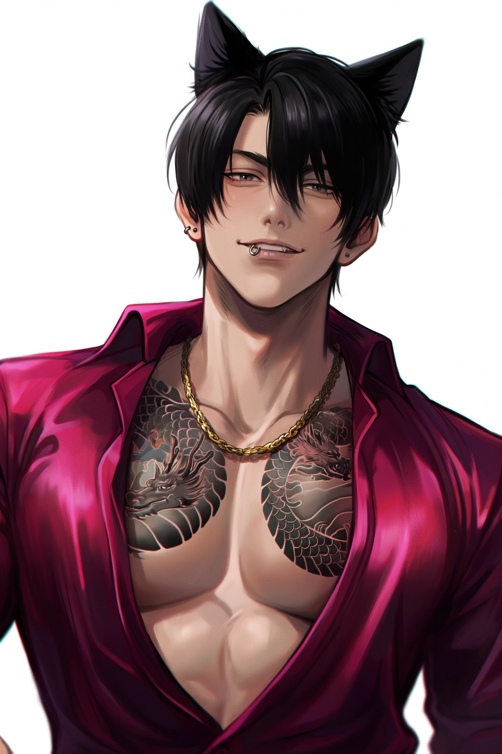 highres,  absurdres,  @darksideofkira 2. An upper-body portrait of a young on Tensor.Art
