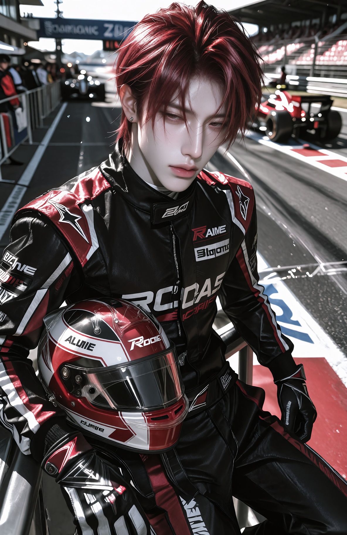AI Image Prompt — Close-Up Racing Driver ((1boy)),  male,  solo on Tensor.Art
