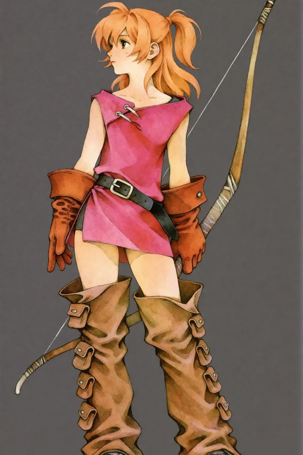 The image depicts a digital illustration of a female character,  who appears to be Agrias Oaks from the Final Fantasy Tact...