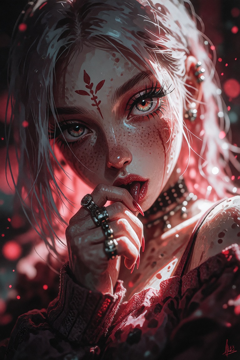 1girl,  blush,  cleavage on Tensor.Art