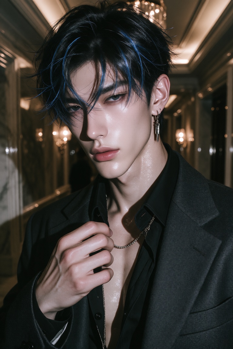 CHARACTER: 1boy,  solo,  handsome male model on Tensor.Art