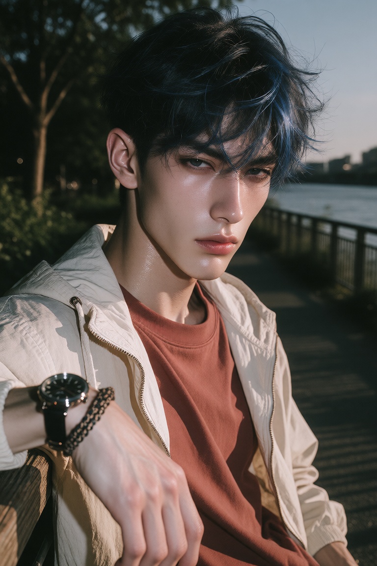 CHARACTER: 1boy,  solo,  handsome male model on Tensor.Art