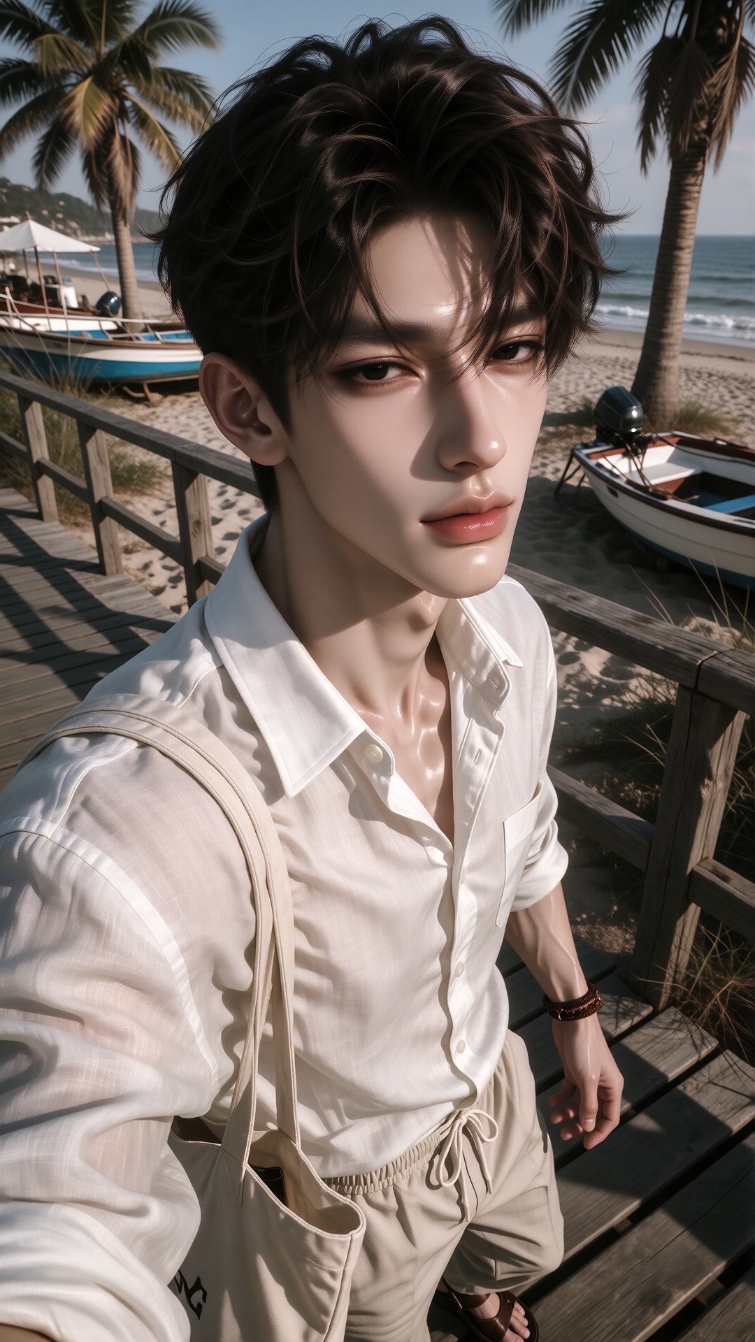 CHARACTER: 1boy,  solo male,  exceptionally handsome young man on Tensor.Art