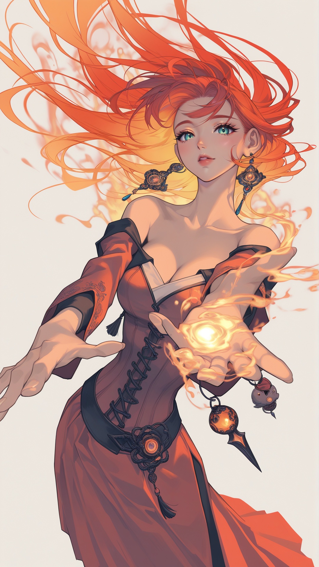 - a vibrant,  stylized scene. "1girl,  solo on Tensor.Art