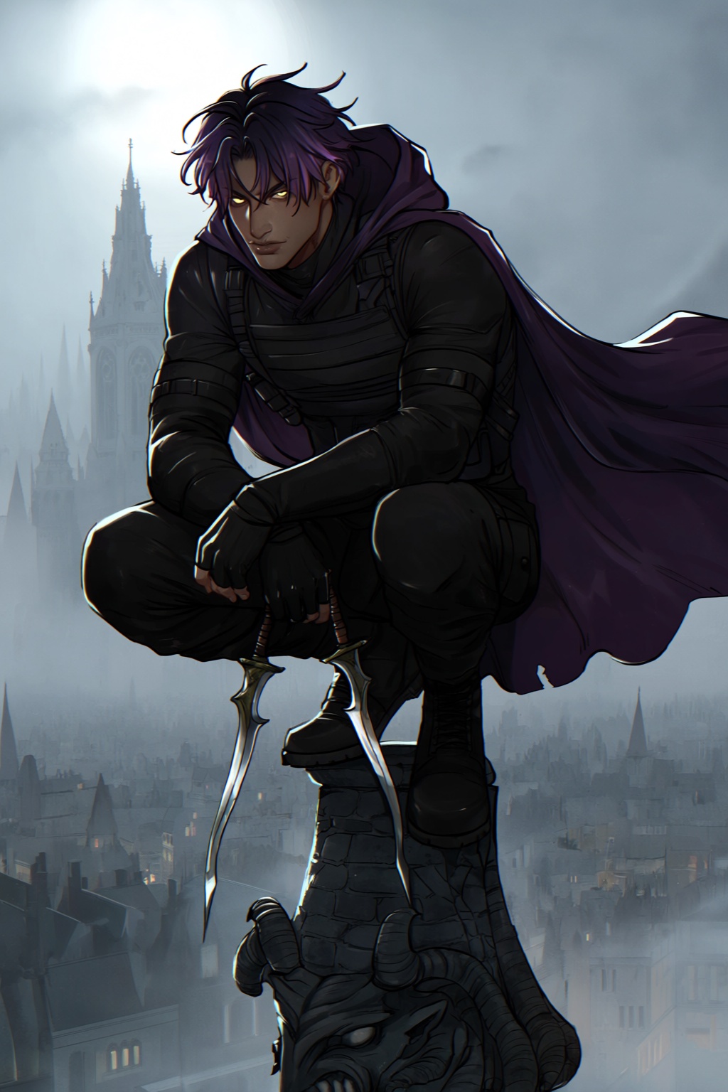 highres,  absurdres,  @teaforgods A dangerous-looking man with messy on Tensor.Art