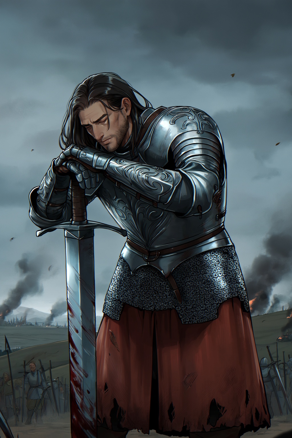highres,  absurdres,  @teaforgods 43. A commanding king with long on Tensor.Art